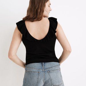 Madewell Belhaven Ruffle Sweater Tank Size Small